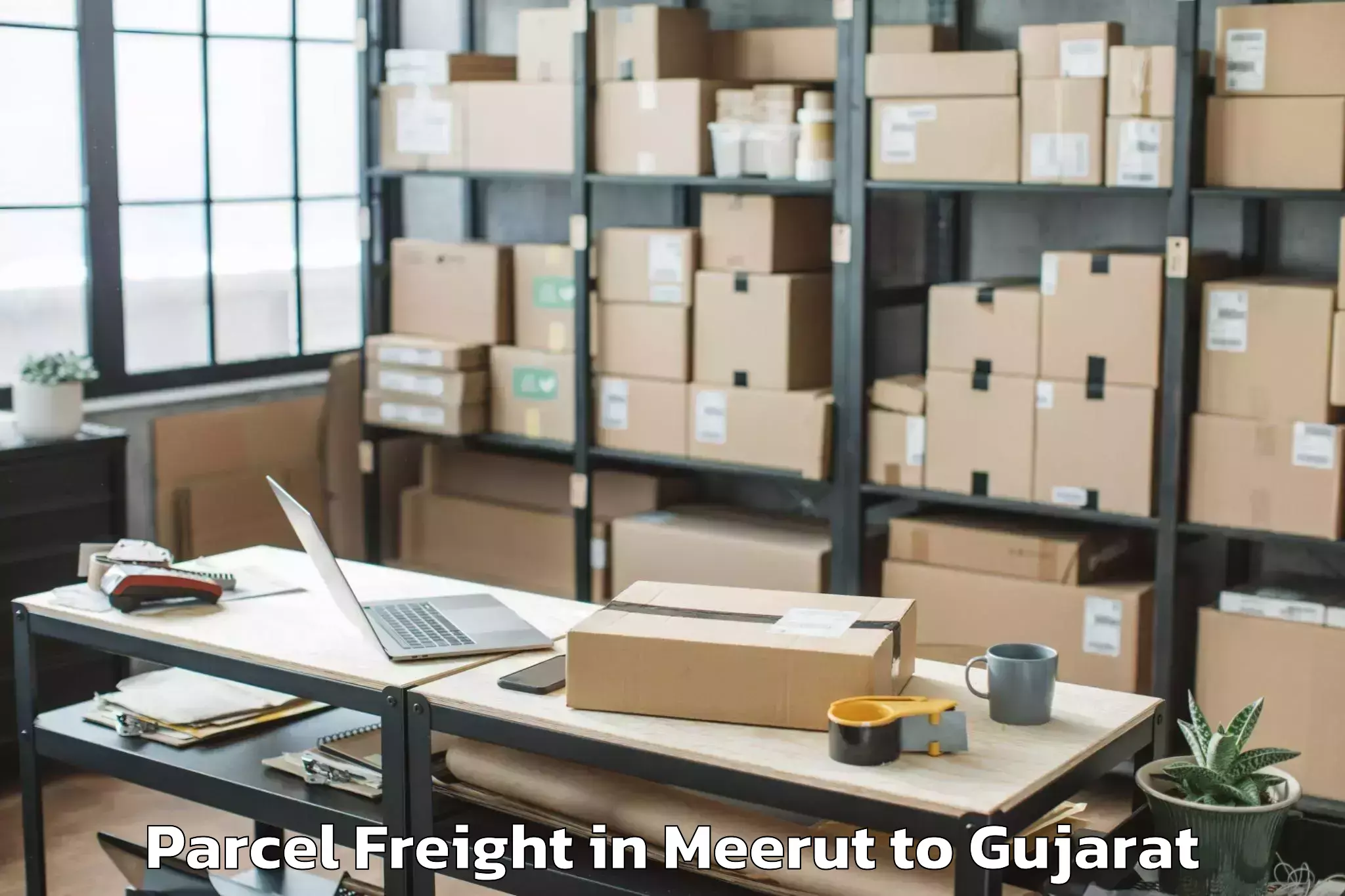 Efficient Meerut to Jambughoda Parcel Freight